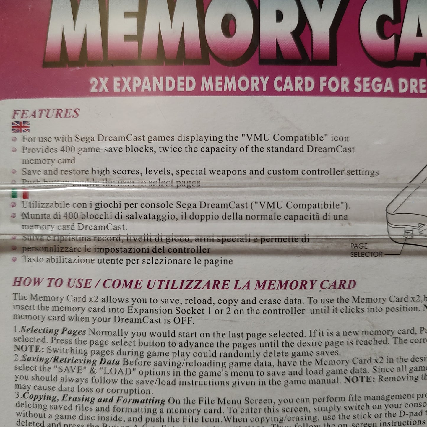 Memory Card Dreamcast Compatible New