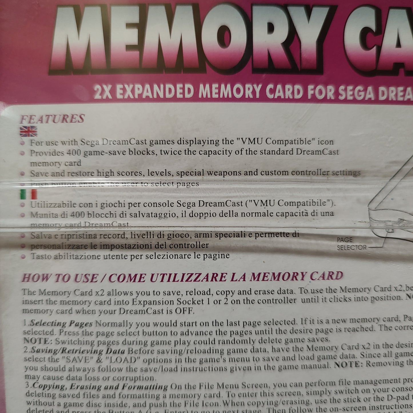 Memory Card Dreamcast Compatibile Nuovo