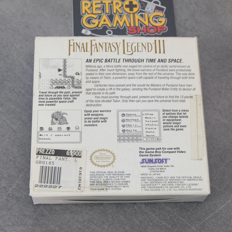 Final Fantasy Legend 3 III Nintendo