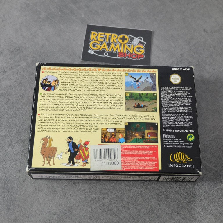 Tintin Prisoners Of the Sun Nintendo