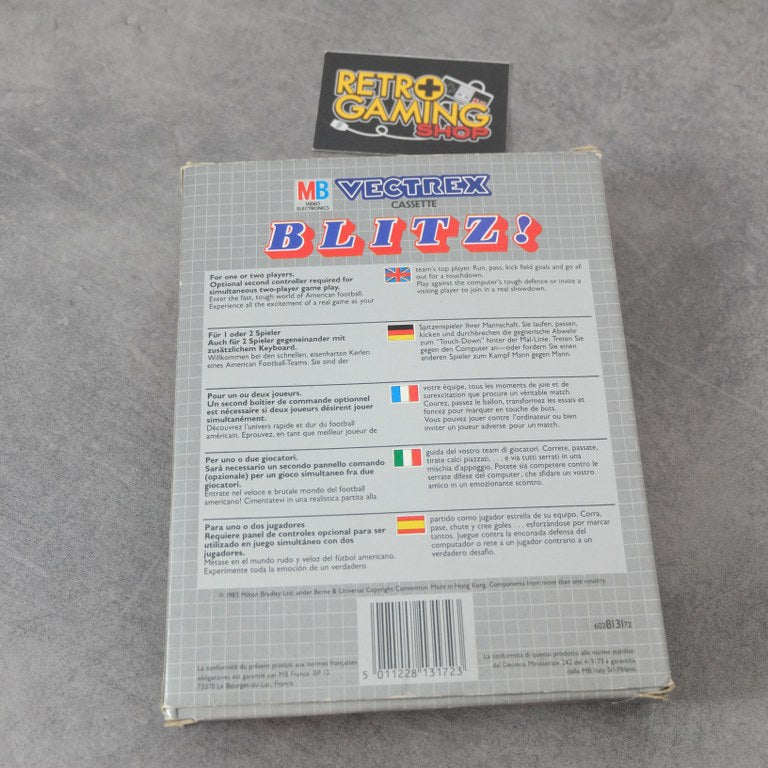 Blitz! American Football Vectrex MB Electronics Philips