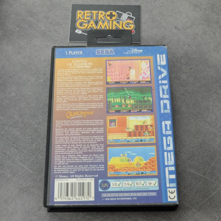 Quackshot Starring Donald Duck / Castle Of Illusion Starring Mickey Mouse SEGA