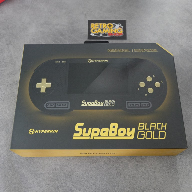 Supaboy Black Gold Hyperkin Nuovo Nintendo