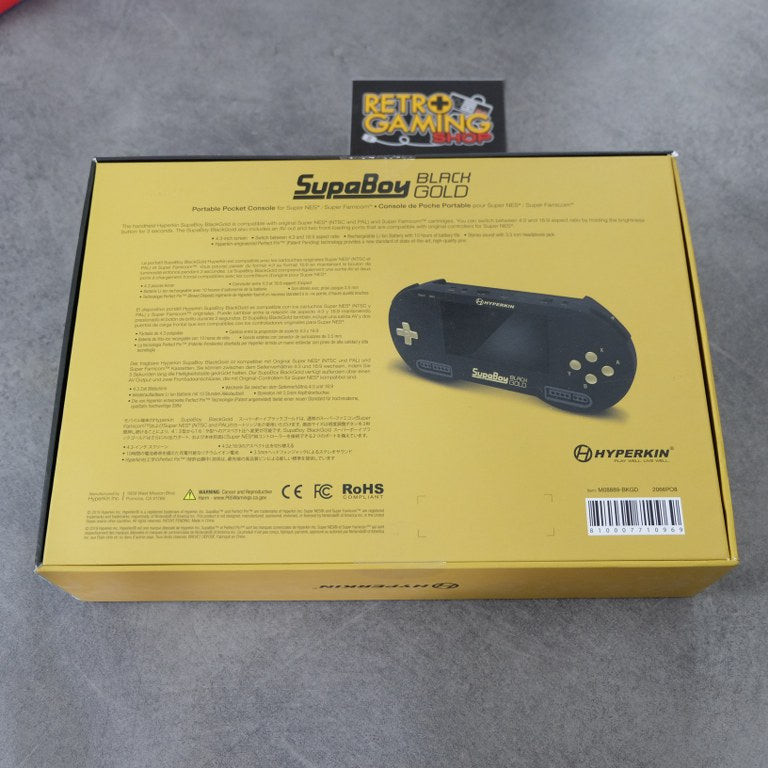 Supaboy Black Gold Hyperkin Nuovo Nintendo
