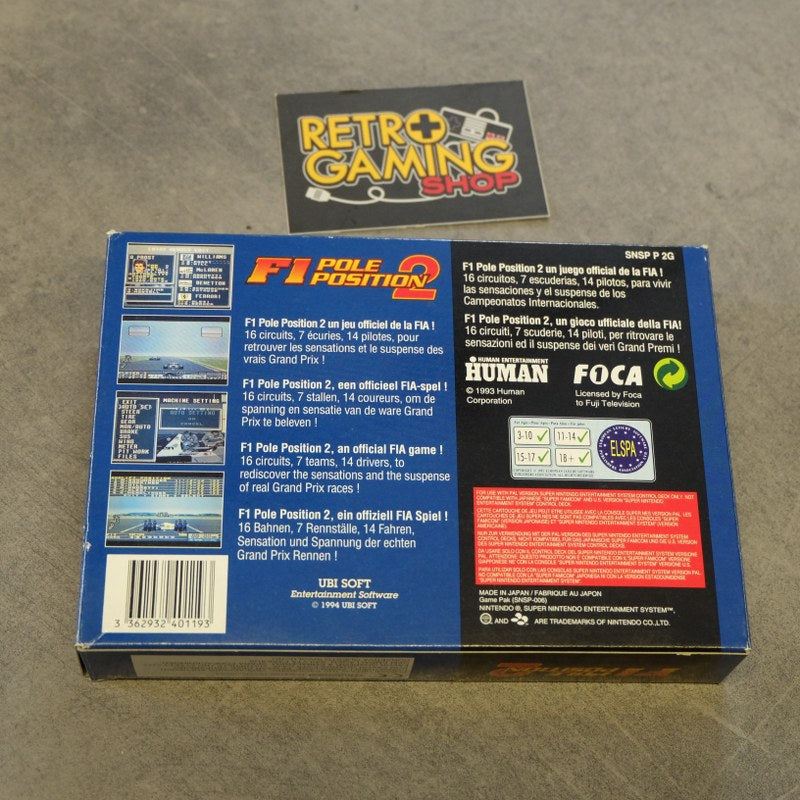 F-1 Pole Position 2 Nintendo
