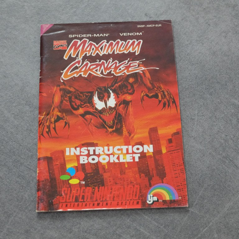 Spider-Man Venom Maximum Carnage Nintendo