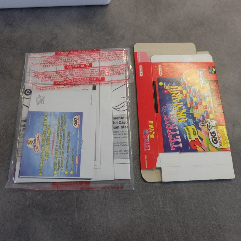 Super Nintendo Pal Tetris & Dr. Mario Bundle Nuovo