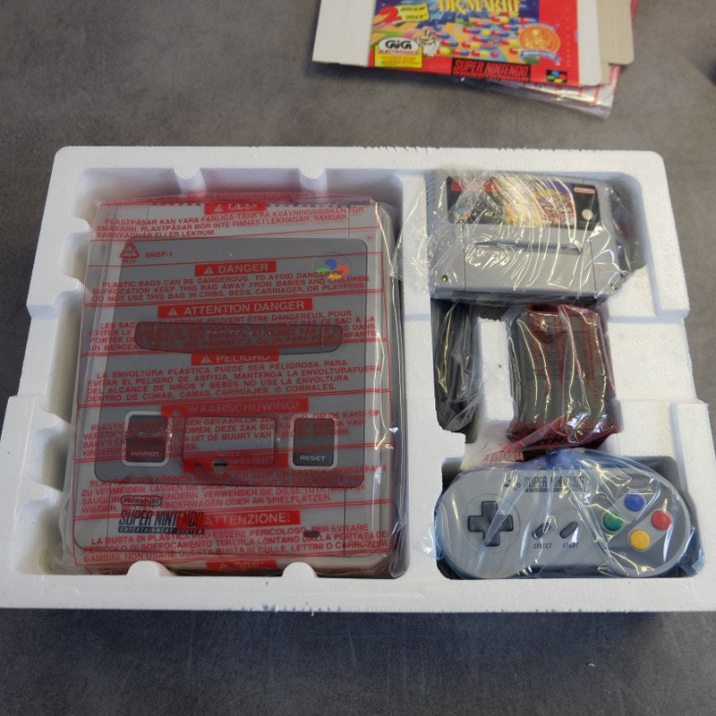 Super Nintendo Pal Tetris & Dr. Mario Bundle Nuovo