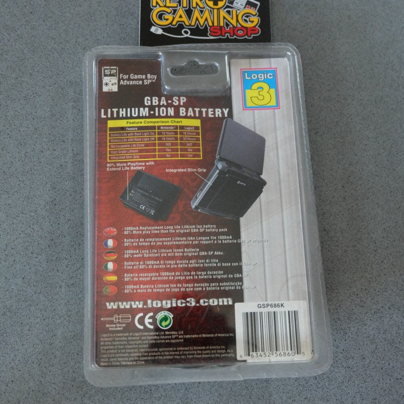 Game Boy Advance Lithium Ion Battery Nuova - Nintendo