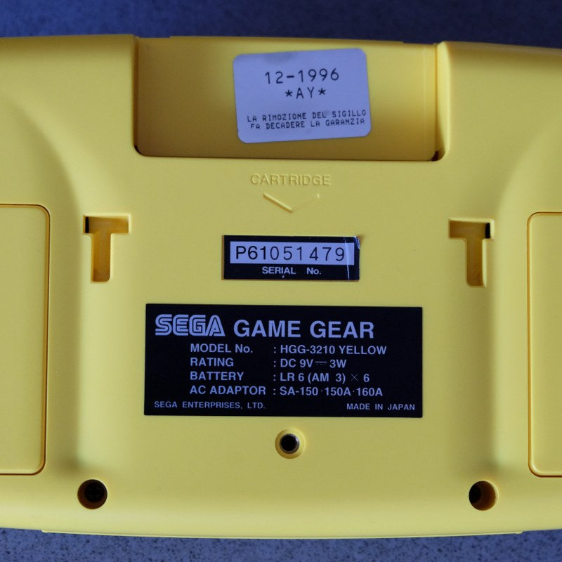 Sega Game Gear Yellow Jap