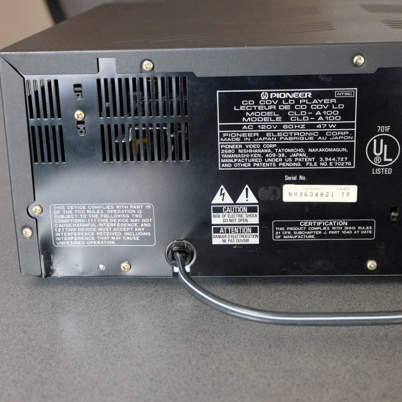 Pioneer Compatible Laserdisc Laseractive Player CLD-A100