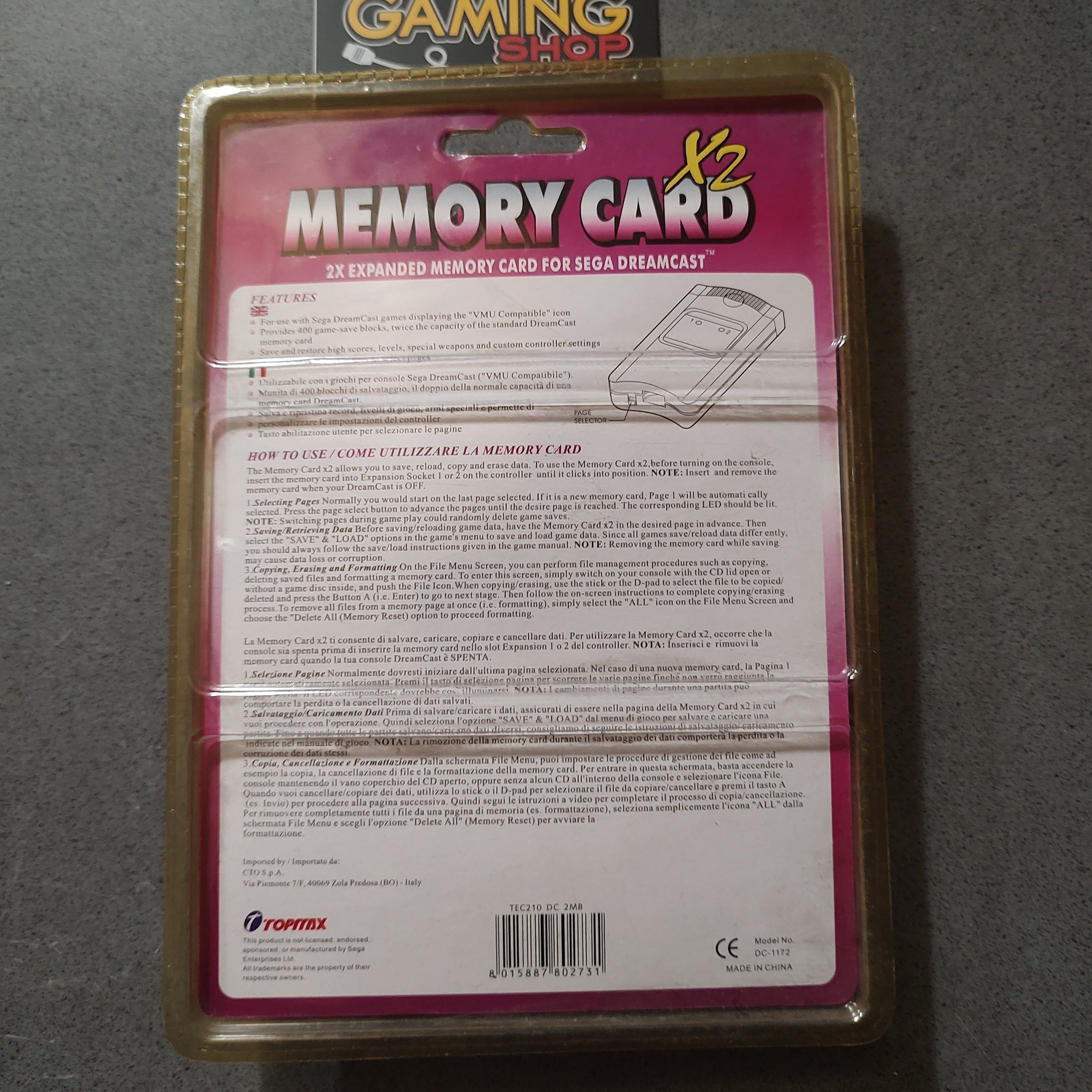 Vendita Memory Card Dreamcast Compatibile Nuovo - Retrogaming Shop