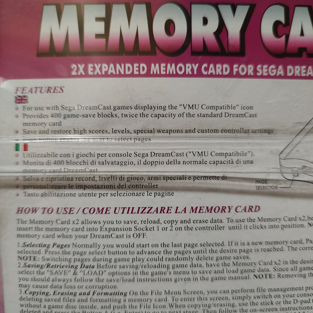 Vendita Memory Card Dreamcast Compatibile Nuovo - Retrogaming Shop