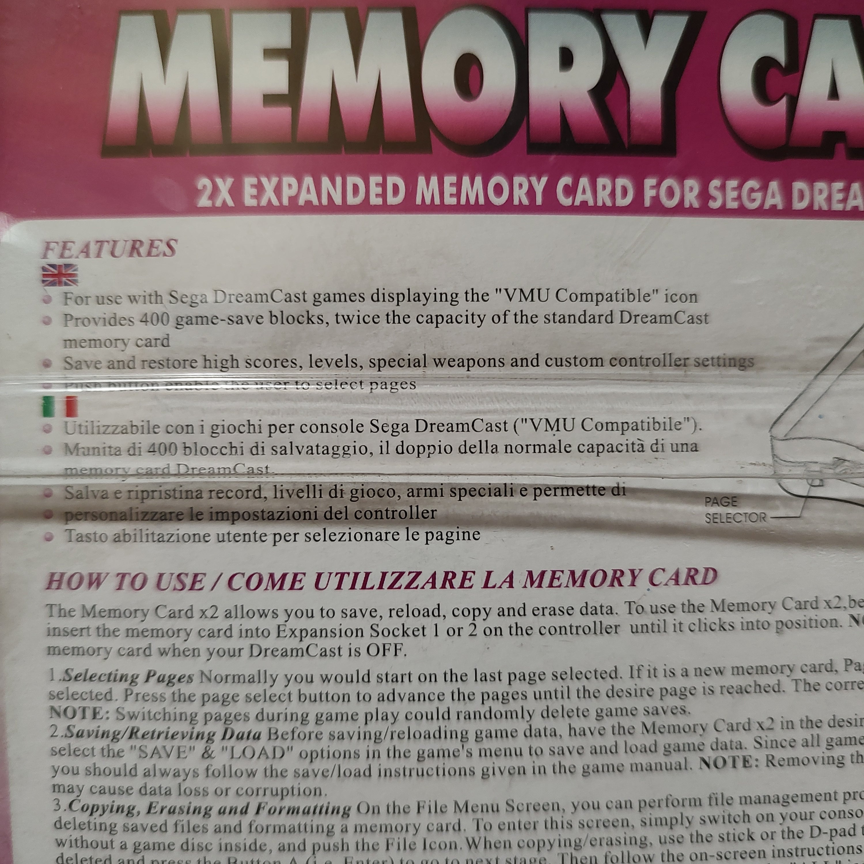 Vendita Memory Card Dreamcast Compatibile Nuovo - Retrogaming Shop