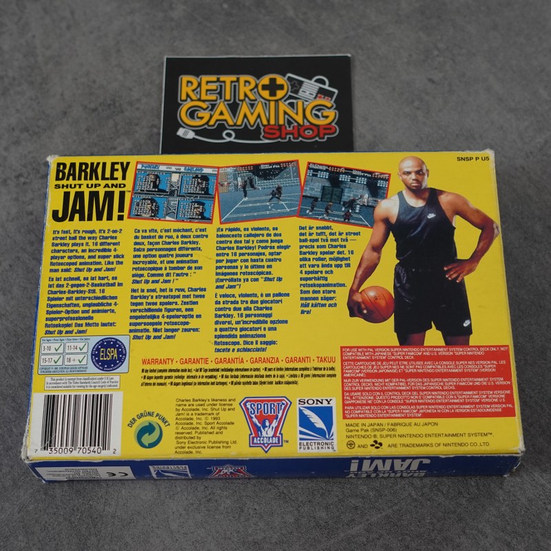 Vendita Barkley Shut Up And Jam - Retrogaming Shop