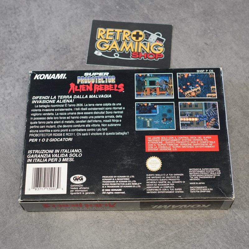 Vendita Super Probotector Alien Rebels - Retrogaming Shop