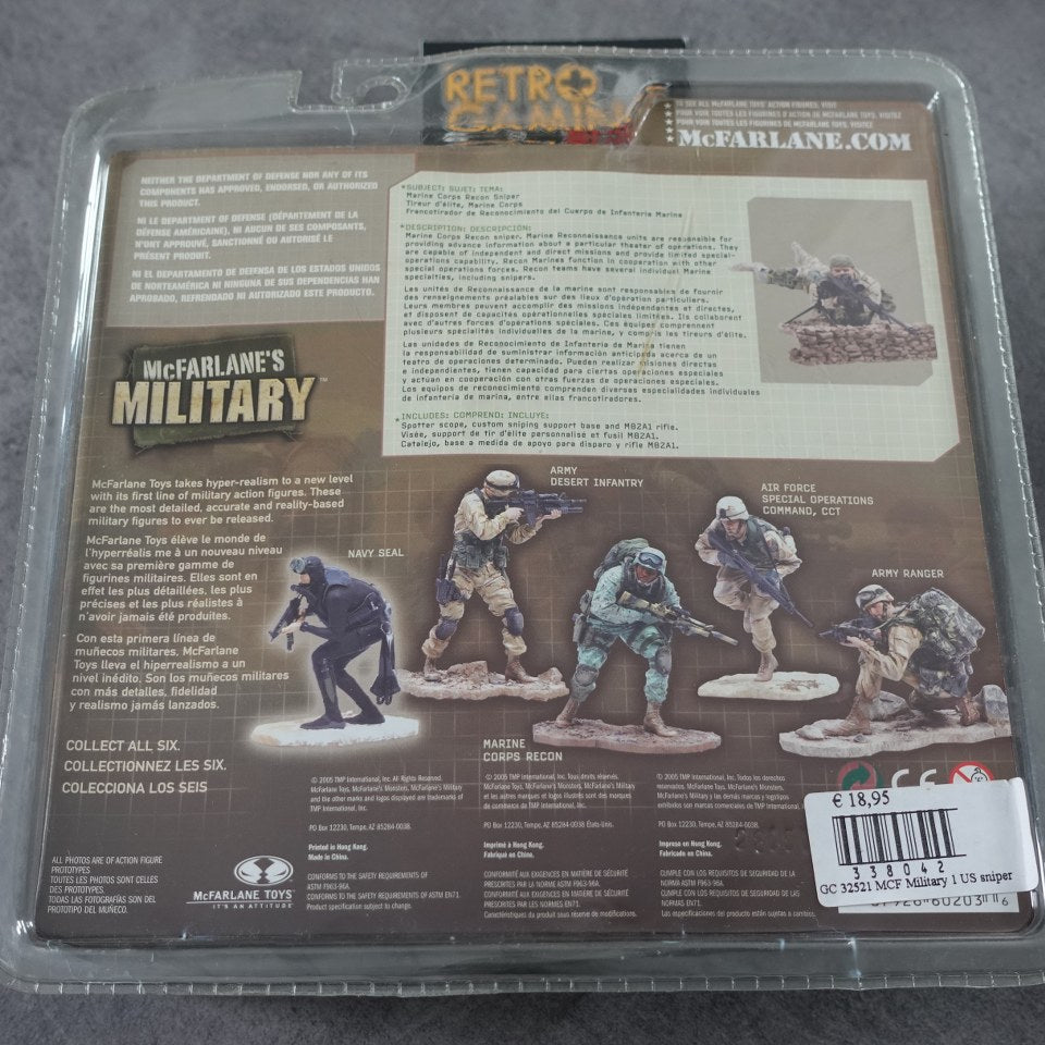 Vendita McFarlane Military Marine Corps Recon Sniper Nuovo - Retrogaming Shop