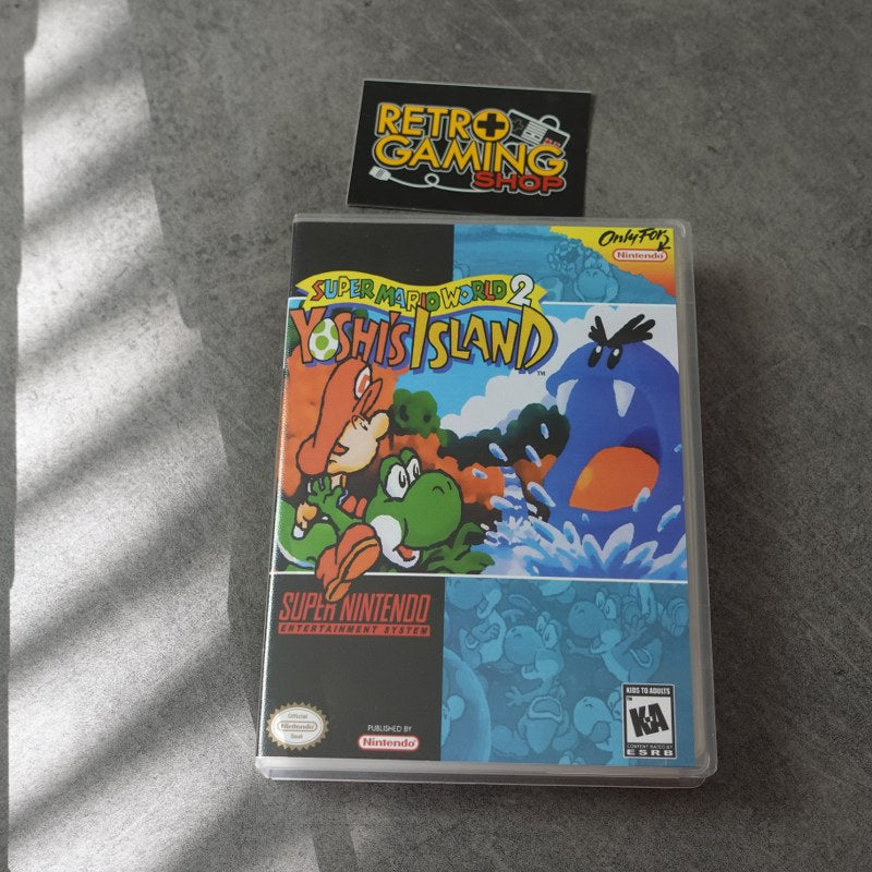 Super Mario World 2 Yoshi's Island + Box Custom