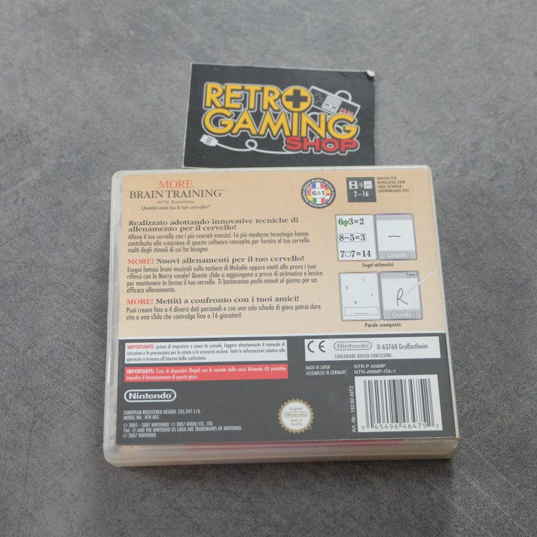 Vendita More Brain Training del Dr. Kawashima. - Retrogaming Shop