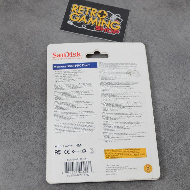 Vendita Memory Stick Pro Duo 8 GB - Retrogaming Shop