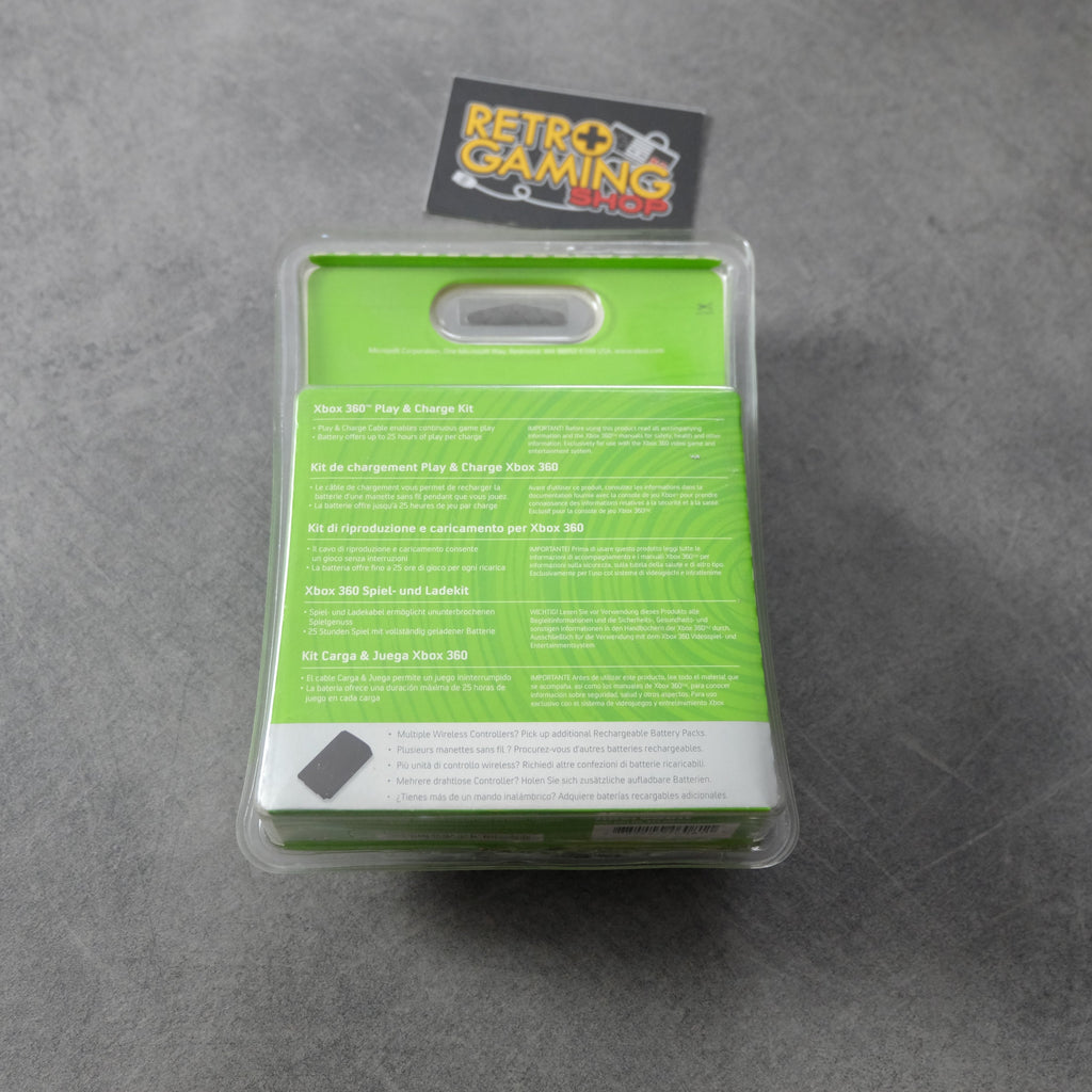 Vendita Xbox 360 Play & Charge Kit Nuovo - Retrogaming Shop