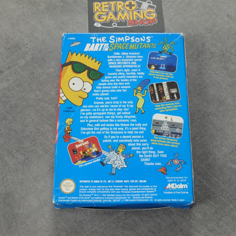The Simpsons Bart Vs the Space Mutants Nintendo