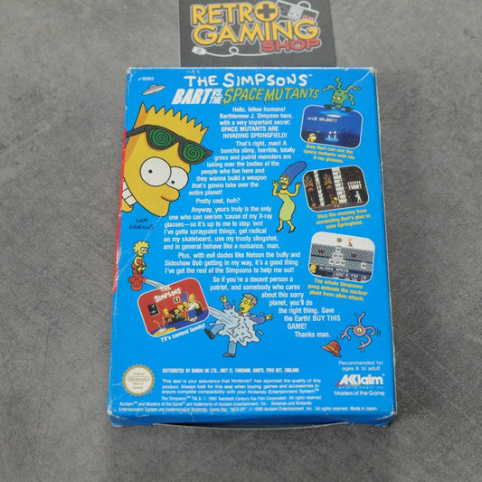 The Simpsons Bart Vs the Space Mutants Nintendo