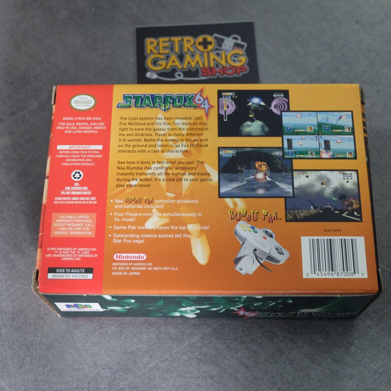 Vendita Starfox 64 + Rumble Pack - Retrogaming Shop