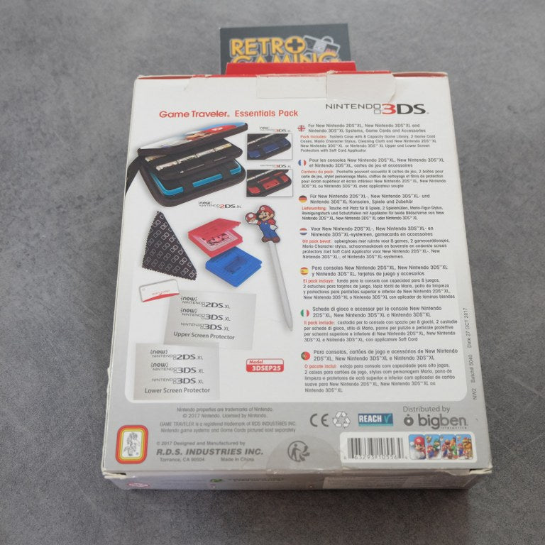 Game Traveler Essentials Pack Custodia Nintendo 2ds / 3ds Nuovo Nintendo