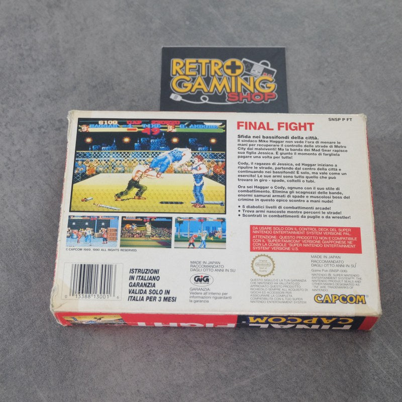 Vendita Final Fight GIG - Retrogaming Shop