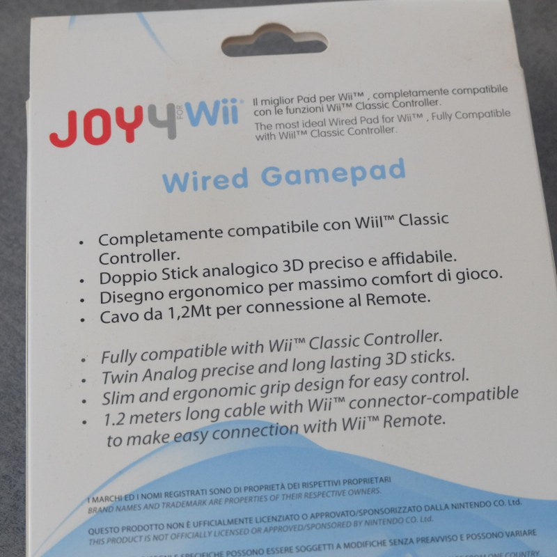Vendita Wired Gamepad Wii Nuovo - Retrogaming Shop