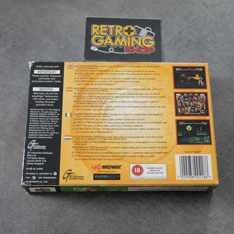 Vendita Mortal Kombat 4 - Retrogaming Shop