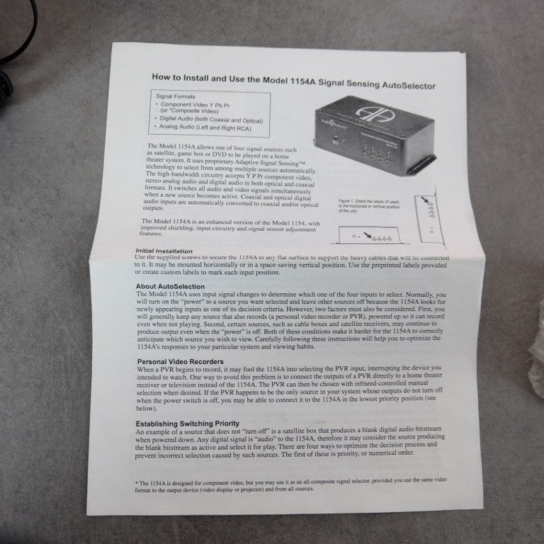 HDTV Signal-Sensing Digital AV Autoselector Microsoft