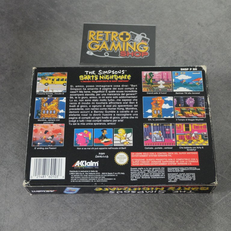 Vendita The Simpson's Bart's Nightmare - Retrogaming Shop