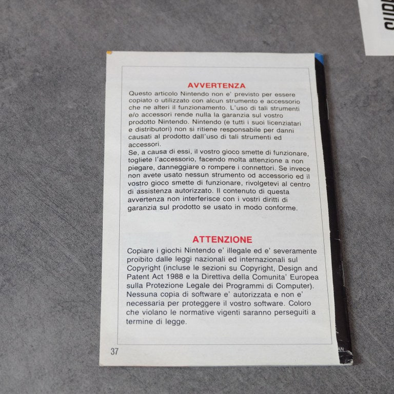 Super Mario All Stars Gig Stampato Nintendo