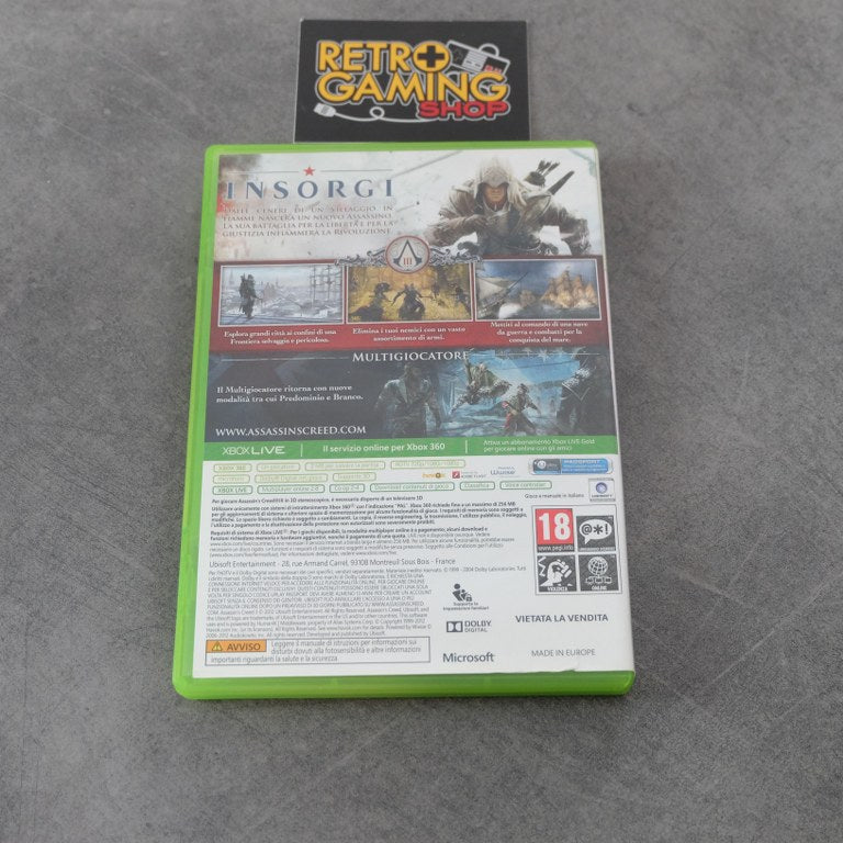 Vendita Assassin’s Creed 3 - Retrogaming Shop