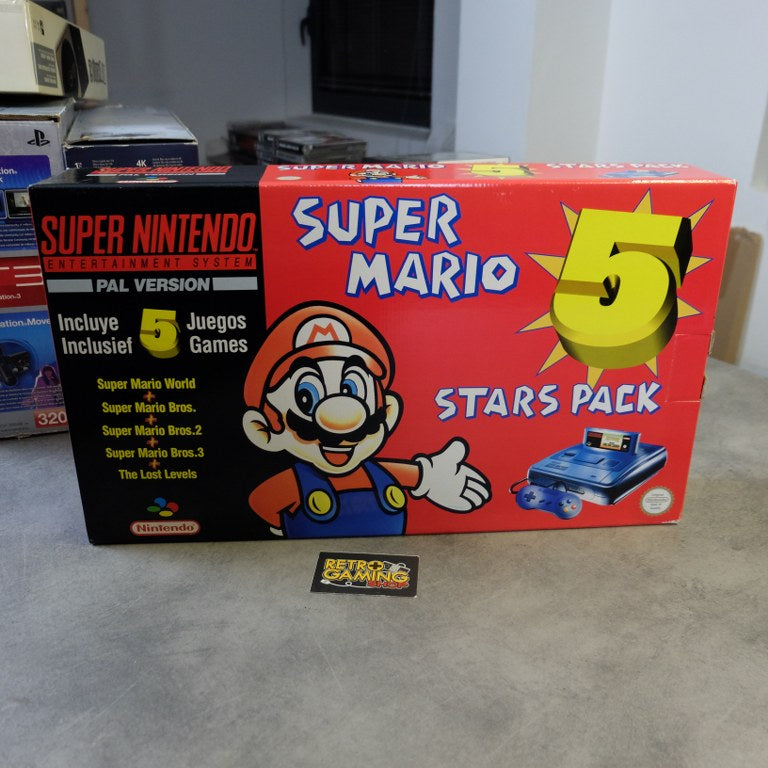 Vendita Super Nintendo Five Star Pack Nuovo - Retrogaming Shop