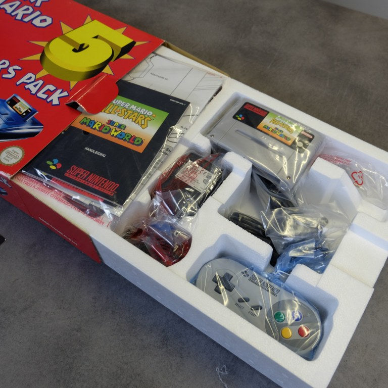 Vendita Super Nintendo Five Star Pack Nuovo - Retrogaming Shop