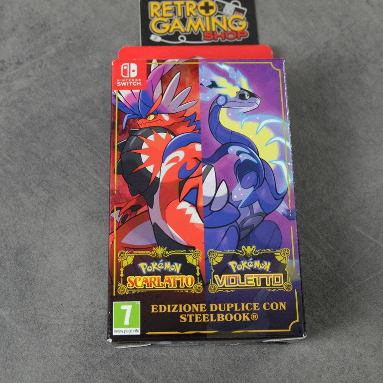 Pokemon Scarlatto/Violetto Edizione duplice Con Steelbook Nuovo Nintendo