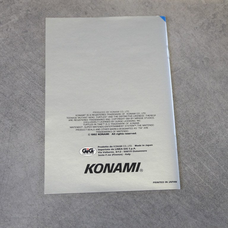 Teenage Mutant Hero Turtles Iv: Turtles in Time Nintendo