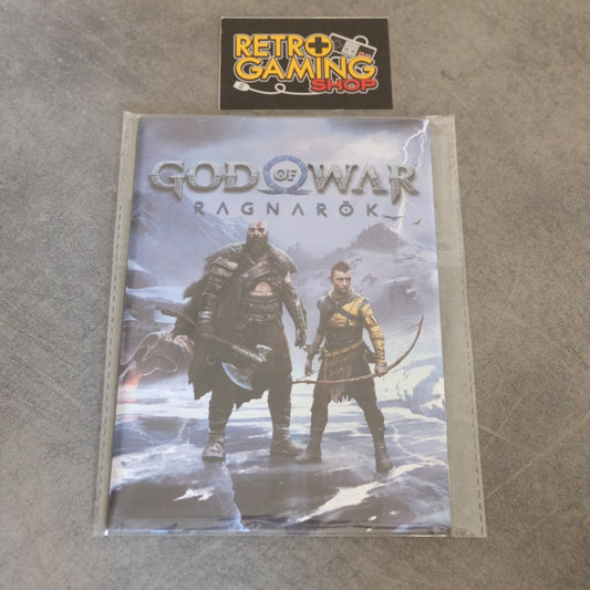 God of War Ragnarock Metal Poster Nuovo