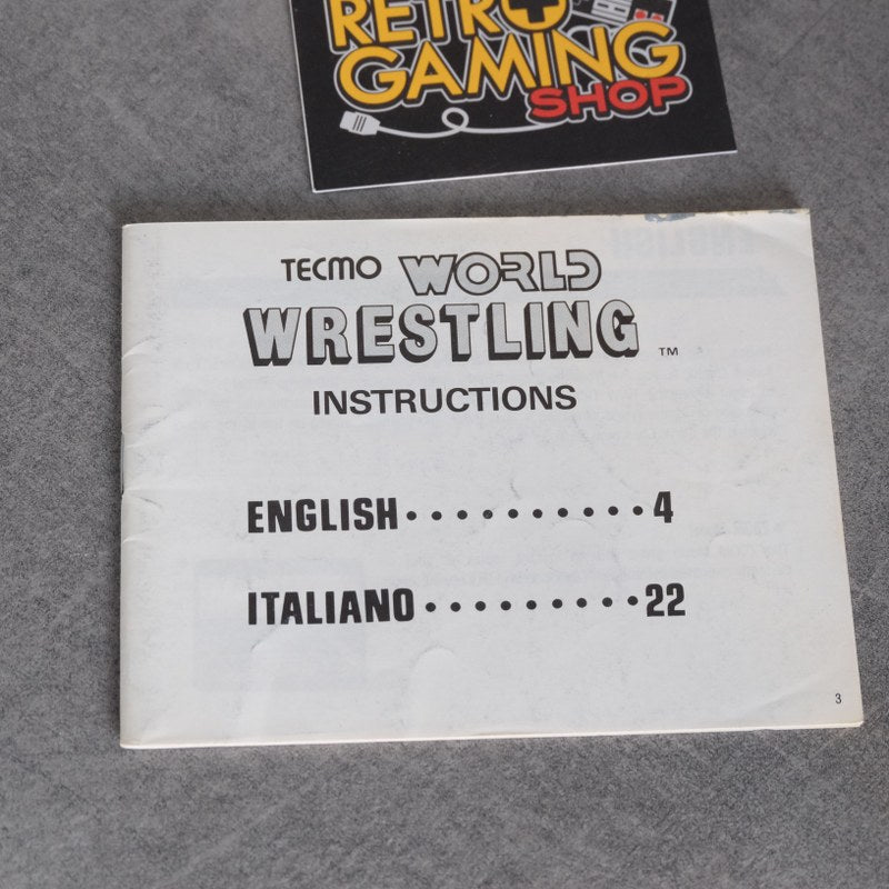 Vendita Libretto Tecmo World Wrestling - Retrogaming Shop
