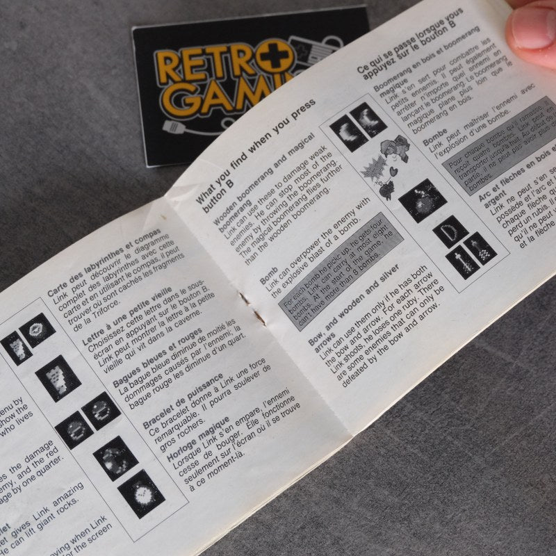 Vendita Libretto The Legend Of Zelda - Retrogaming Shop