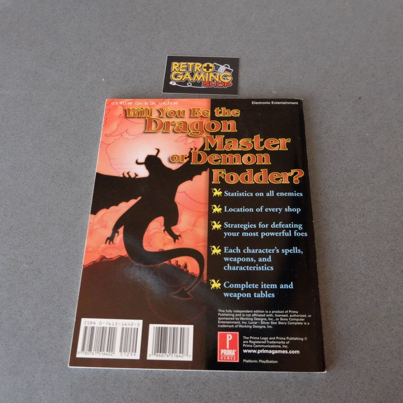 Vendita Lunar Silver Star Story Complete Prima's Unauthorized Strategy Guide - Retrogaming Shop