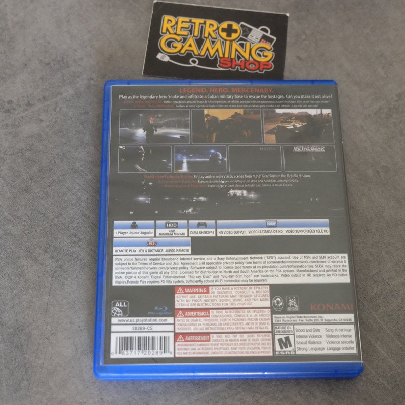 Vendita Metal Gear V Ground Zeroes - Retrogaming Shop
