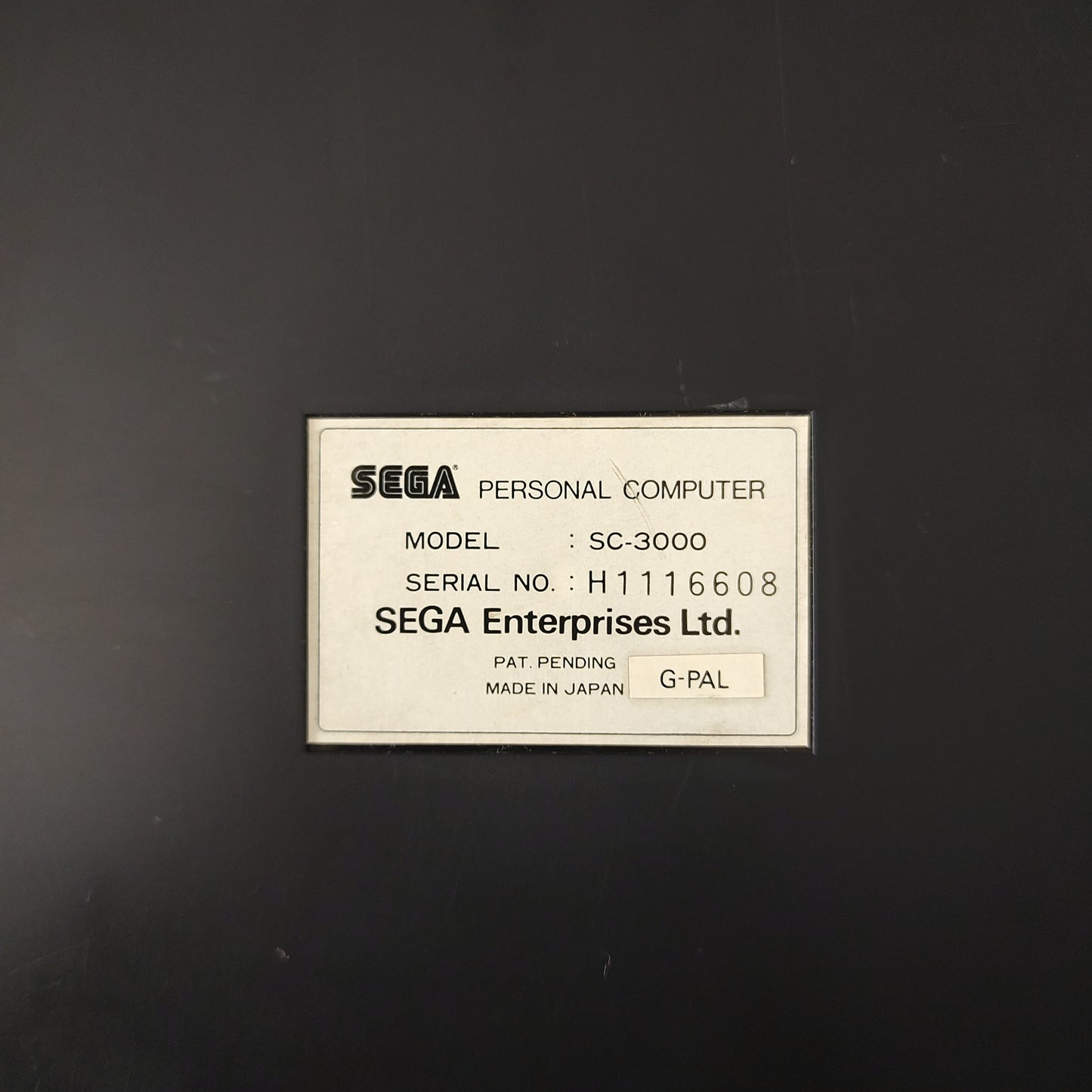 SEGA SC-3000 Personal Computer
