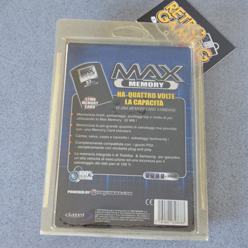 Max Memory 32 Megabyte Memory Card Nuova