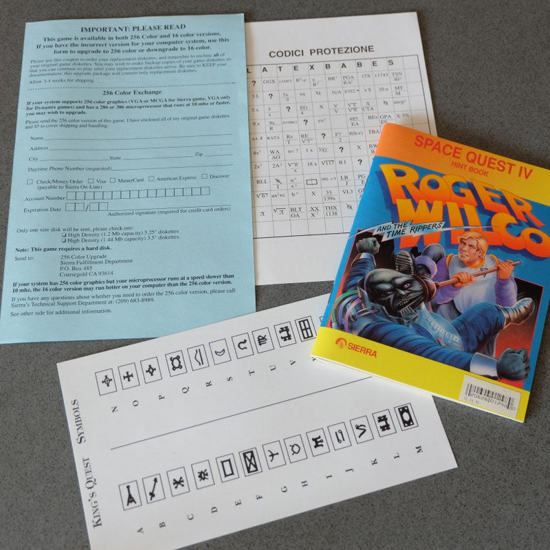Space Quest IV Roger Wilco And The Time Rippers + Hint Book - Microsoft