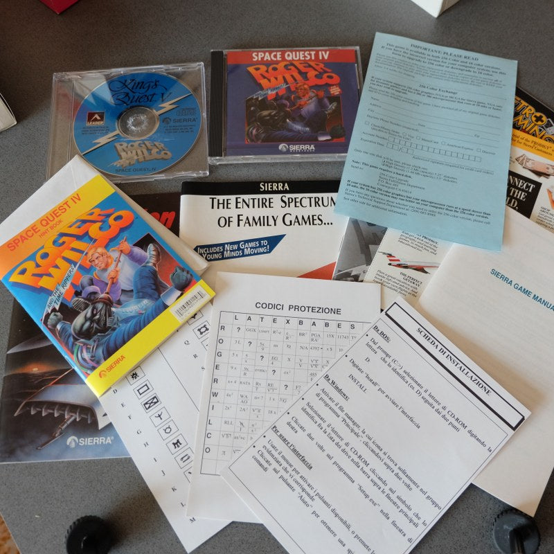 Space Quest IV Roger Wilco And The Time Rippers + Hint Book - Microsoft