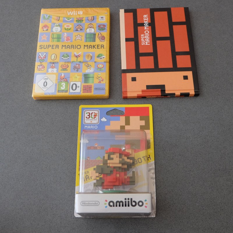 Super Mario Maker + Artbook + Amiibo Nuovo - Nintendo